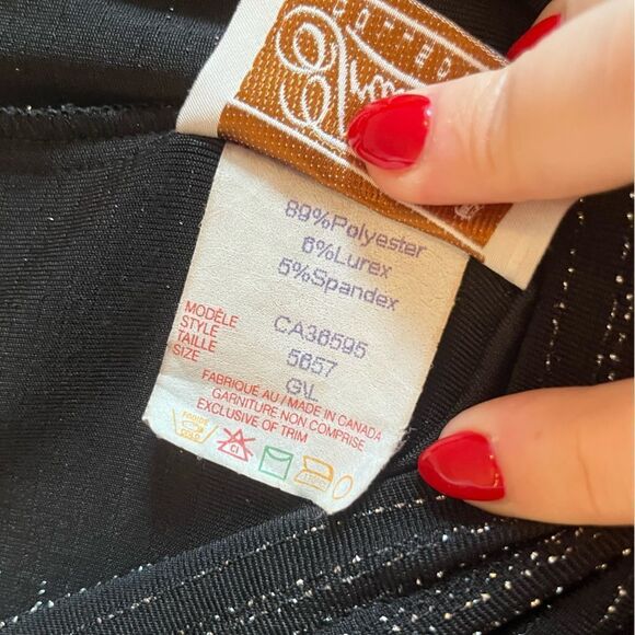 Vintage 90s black sparkly maxi slinky skirt - Picture 6 of 9